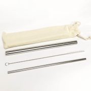 stainless steel metal straw set, bubble tea straw, normal straw, straw cleaner, straw gift set